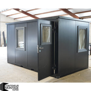 Unité de Bureau Anthracite 3×2 m – Modulaire et Isolée